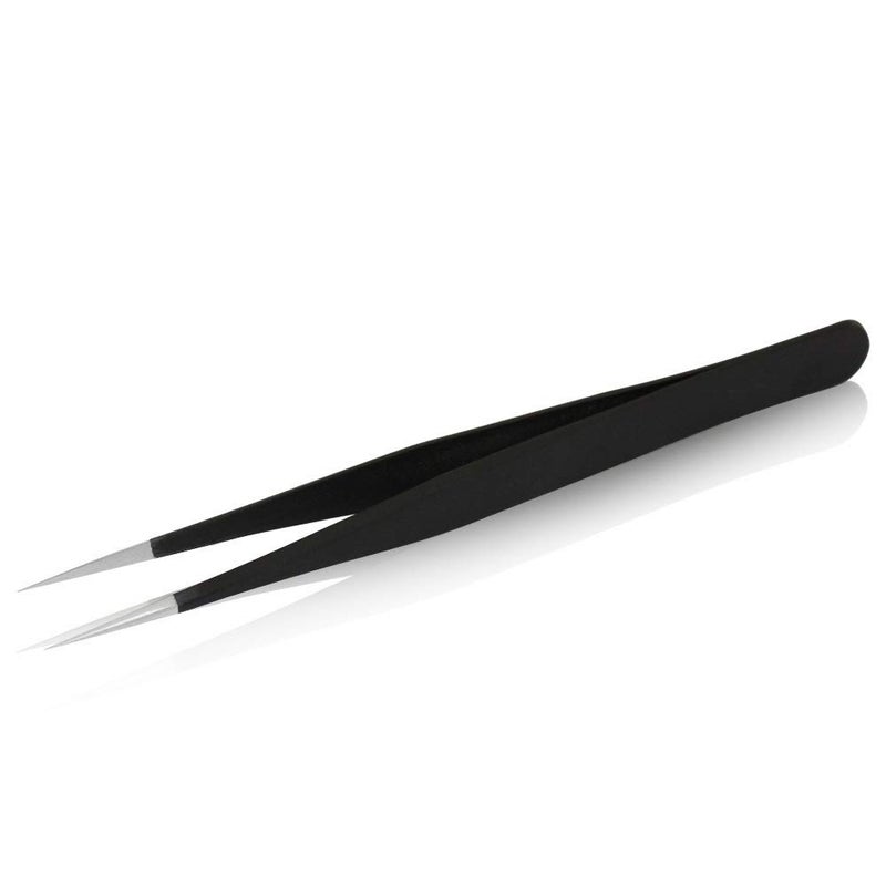 Vetus Anti-static SMD Black Tweezer Non-magnetic Stainless Steel Pointed Tip ESD-10 - Image 3
